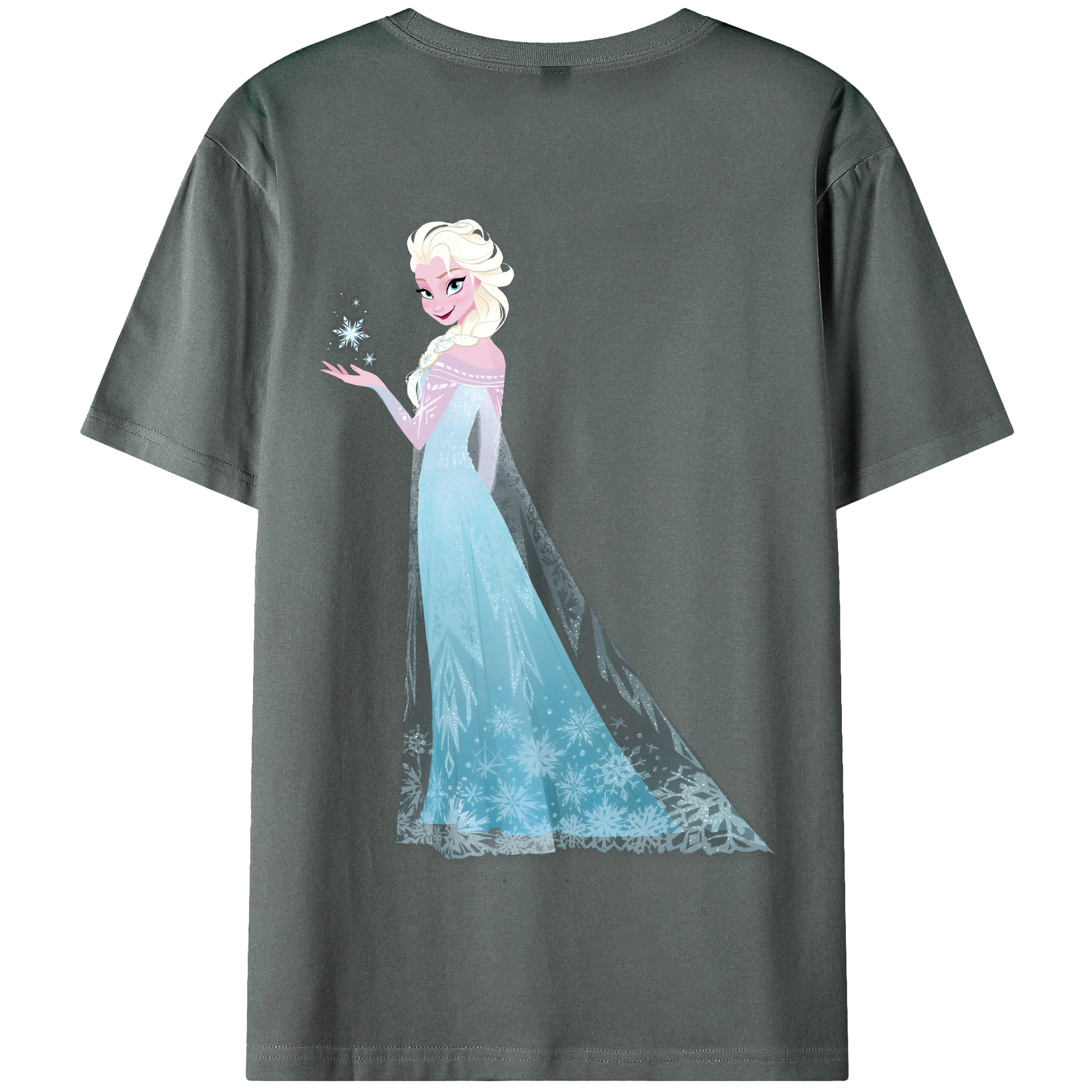 （画像用） アナと雪の女王 アンナ エルサ Frozen Anna Elsa 綿100％半袖Tシャツ（背面プリント）